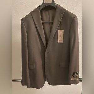 NWT Mens Prontomoda Brown Suit Jacket Blazer Size 42S